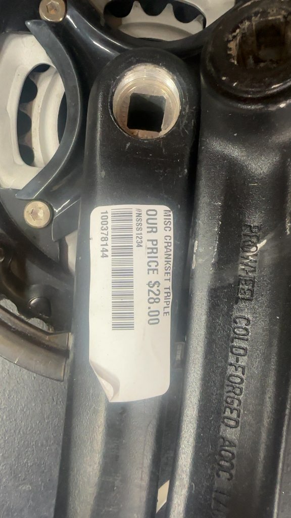 Prowheel Triple Crankset A00C Cold-Forged Used 170mm