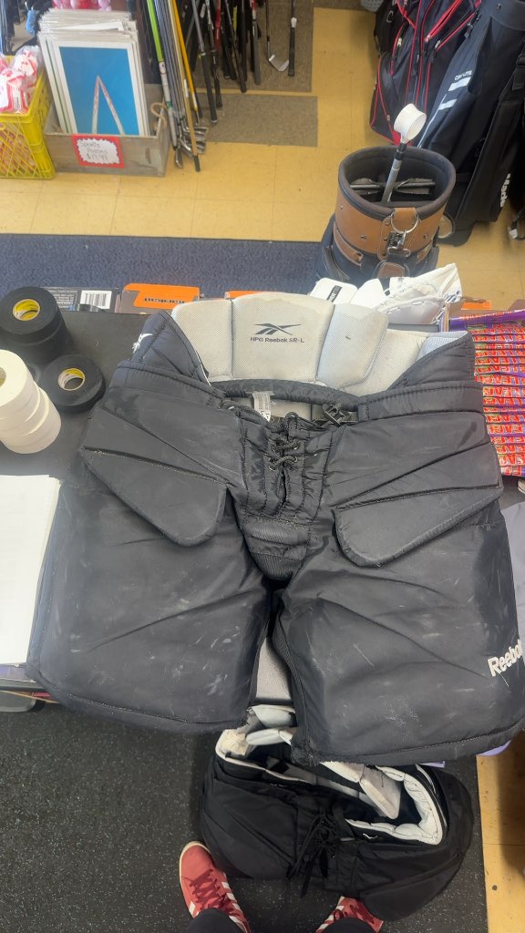 Reebok HPG Goalie Senior Hockey Pants Black Used Size Large