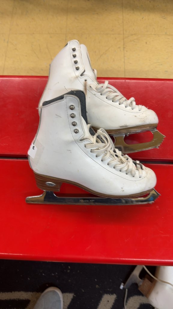 Riedell Allure XP Figure Skates White Used Size 8