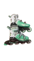 Roller Derby V-Tech 500 Adjustable Inline Skates - White/Mint Green - Size 6-9