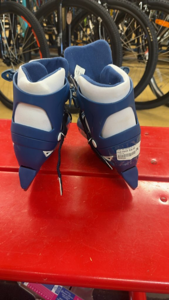 Ryde Adjustable Ice Skates Blue Used Size 12-2