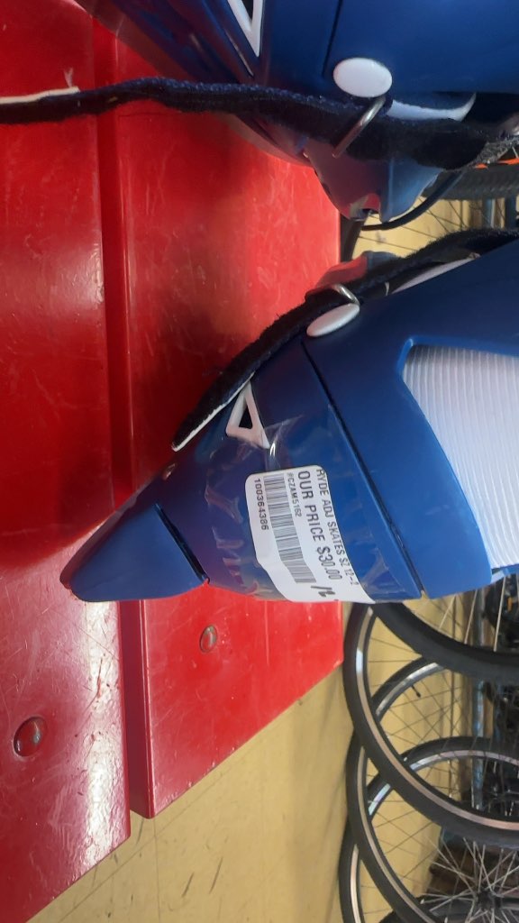 Ryde Adjustable Ice Skates Blue Used Size 12-2