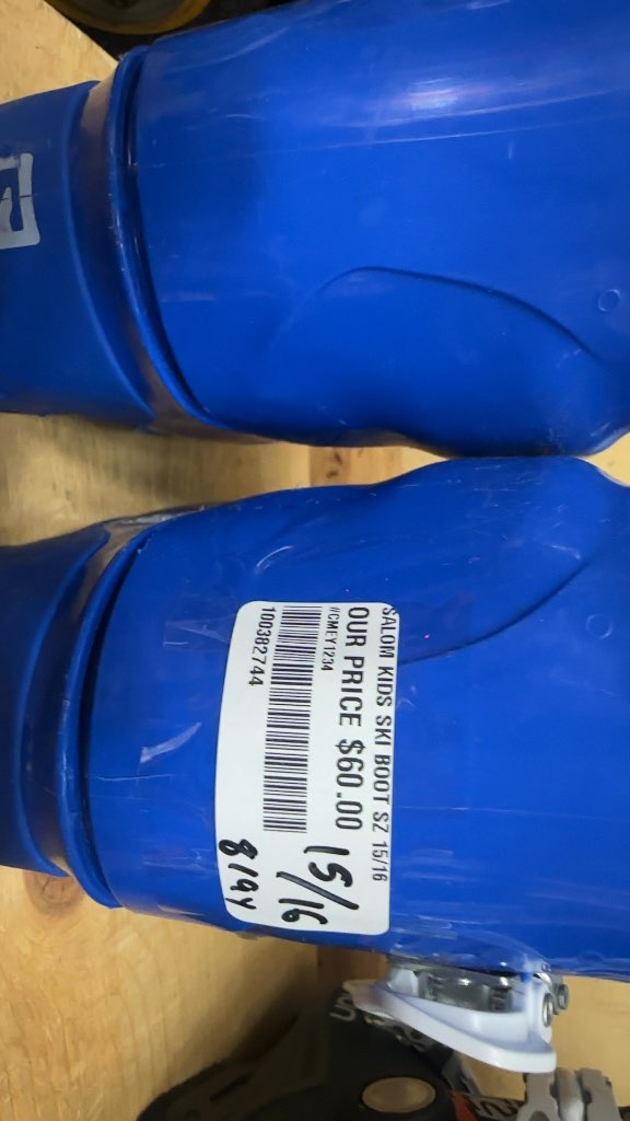 Salomon Kids Ski Boots Blue/White Good Condition Size 15/16