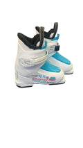 Salomon Kids Ski Boots T1 White Blue Used Size 17.5