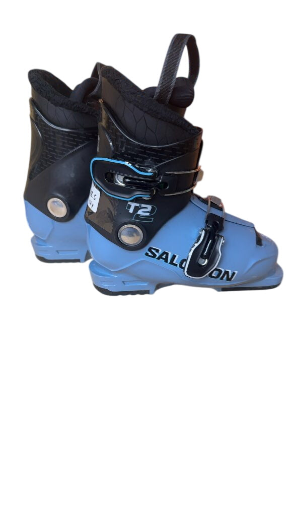 Salomon Kids Ski Boots T2 Blue/Black Used Size 18.5