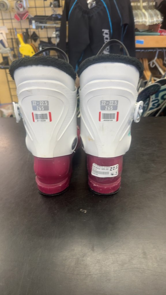 Salomon Ski Boots Pink/White Used Size 22.5