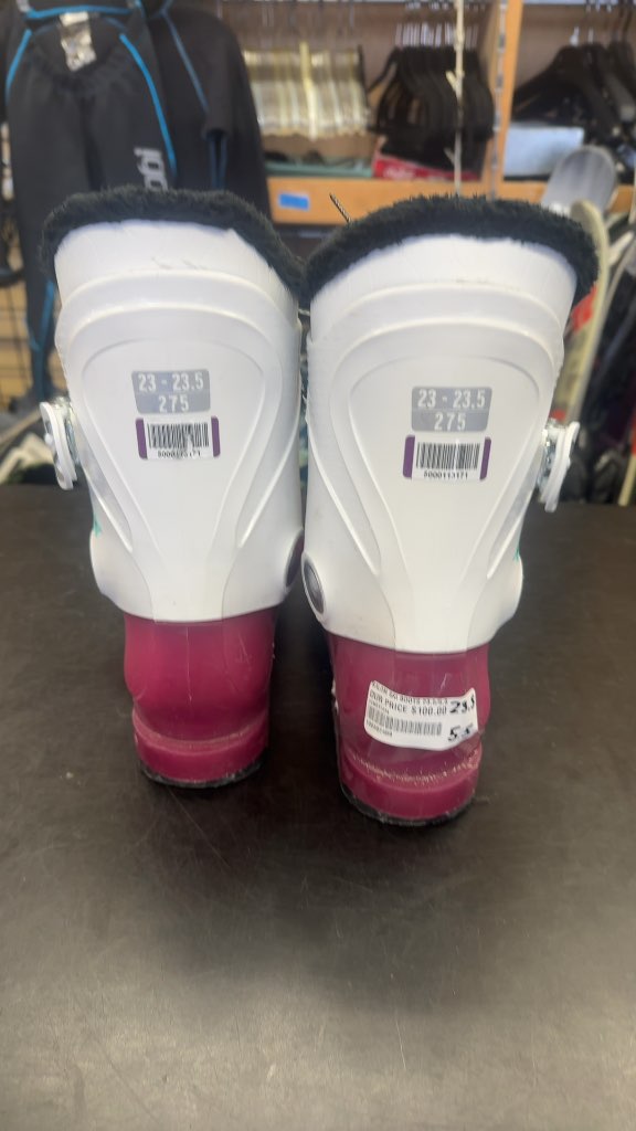 Salomon T3 Junior Ski Boots Pink/White Used Size 23.5
