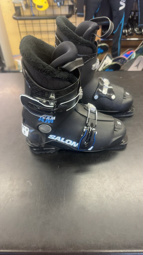 Salomon Team AM Junior Ski Boots Black Used Size 21.5