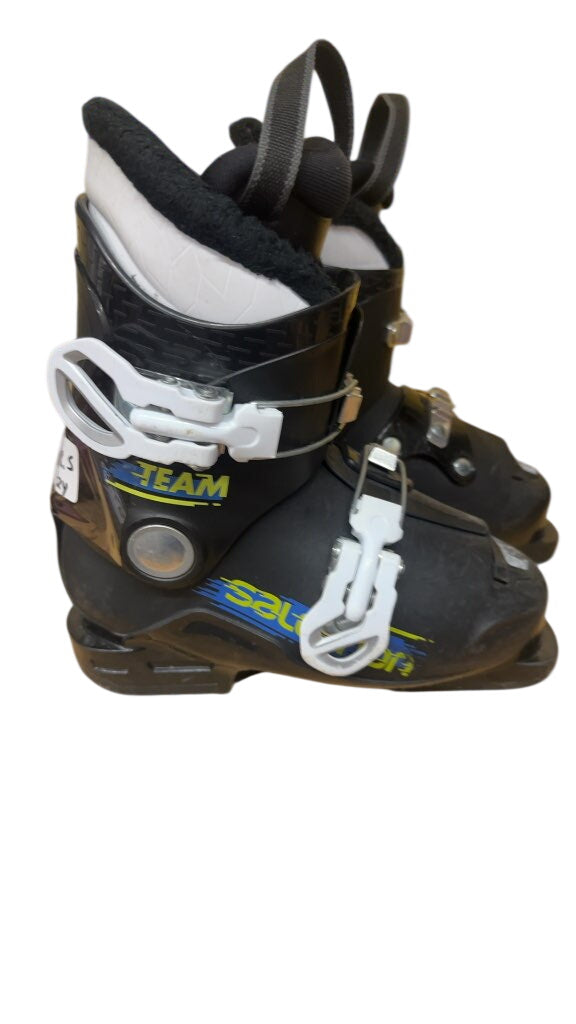 Salomon Team Kids Ski Boots Black Used Size 18.5