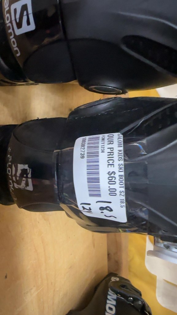 Salomon Team Kids Ski Boots Black Used Size 18.5
