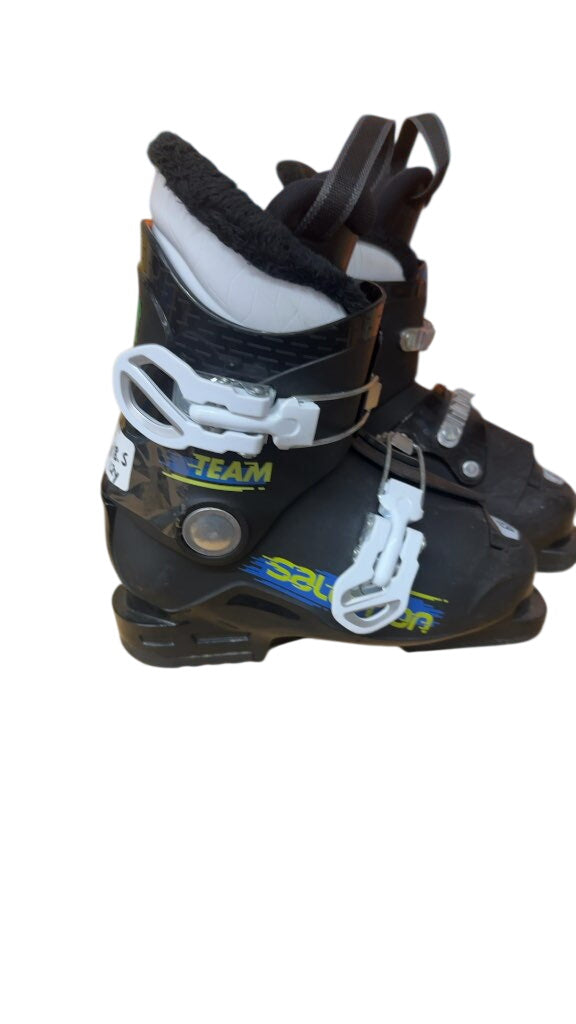 Salomon Team Kids Ski Boots Black Used Size 18.5