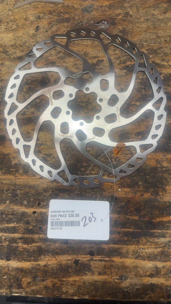 Shimano Disc Brake Rotor SM-RT66-L 6-Bolt Used 203mm