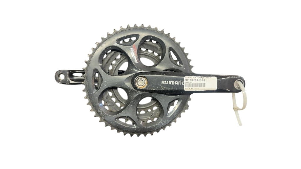 Shimano Tourney Triple Road Crankset Used