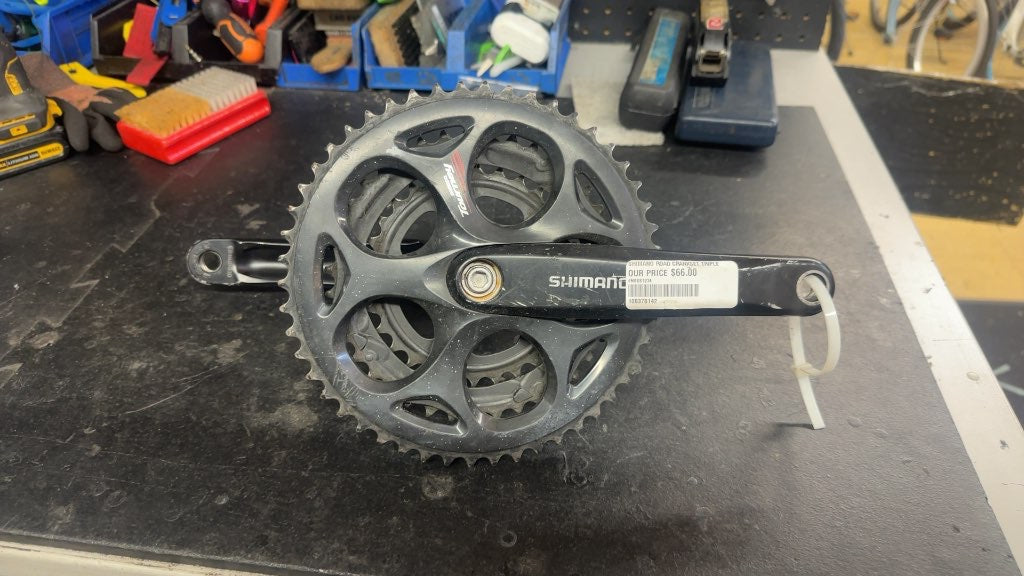Shimano Tourney Triple Road Crankset Used