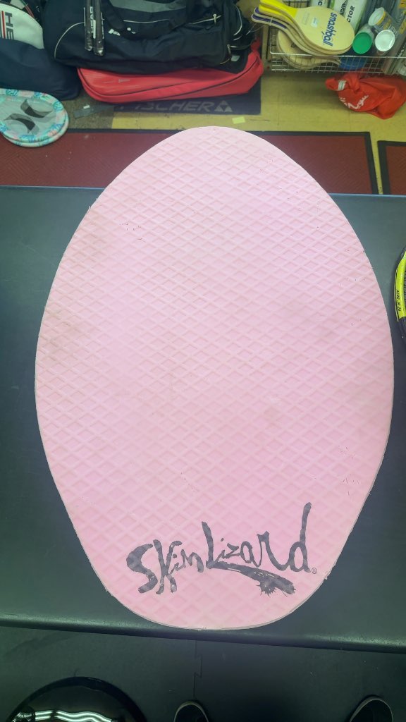 Skim Lizard Pink Wooden Skimboard