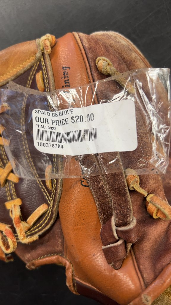 Spalding 42-225 Baseball Glove Brown 12"