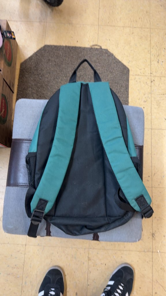Teal and Black Multi-Compartment Backpack - Good Condition