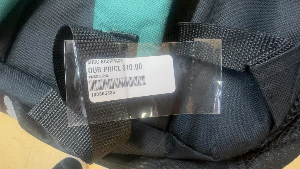 Teal and Black Multi-Compartment Backpack - Good Condition