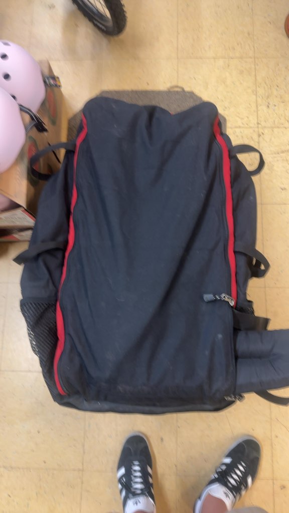 The North Face Hiking Pack Red and Black Used