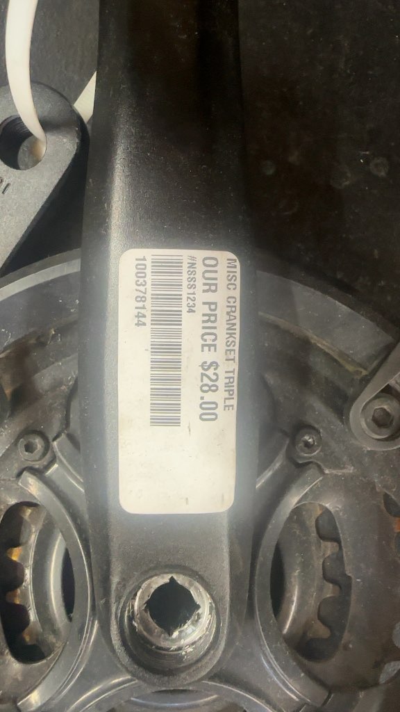 Triple Crankset Square Taper Used 170mm
