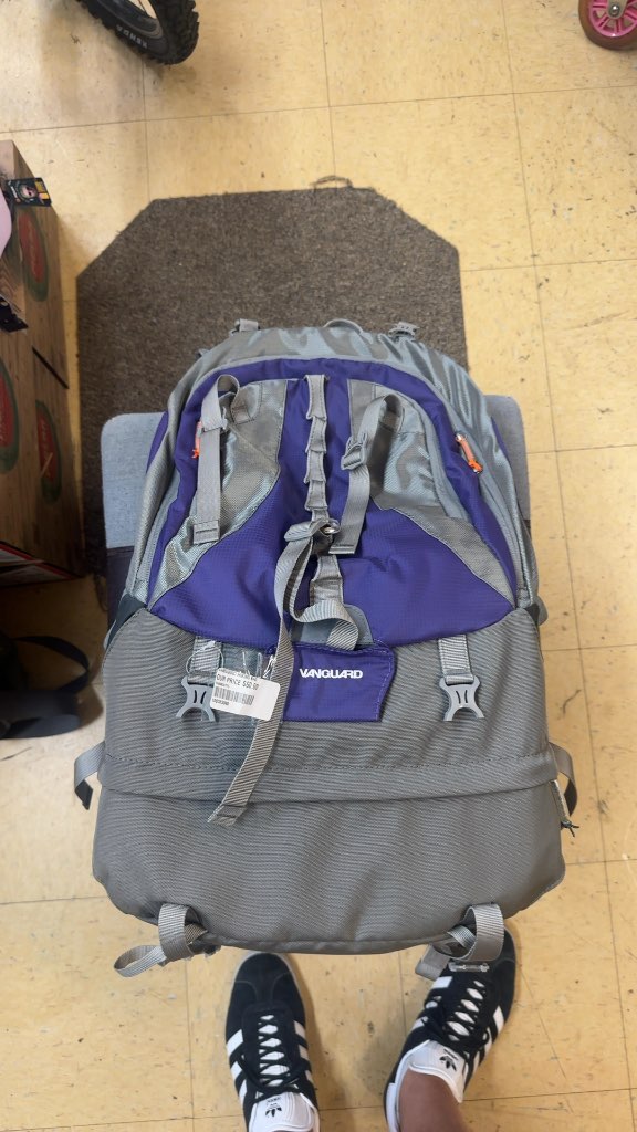 Vanguard Hiking Backpack Grey and Purple Used