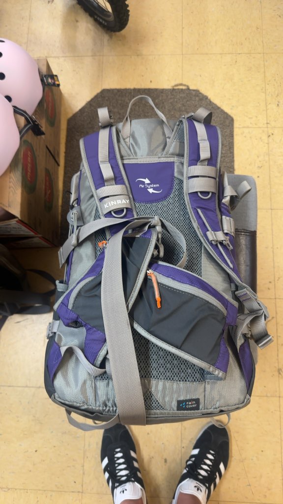 Vanguard Hiking Backpack Grey and Purple Used