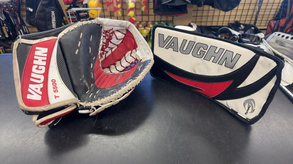 Vaughn T 5500 Catcher and Velocity Blocker Goalie Set - Used