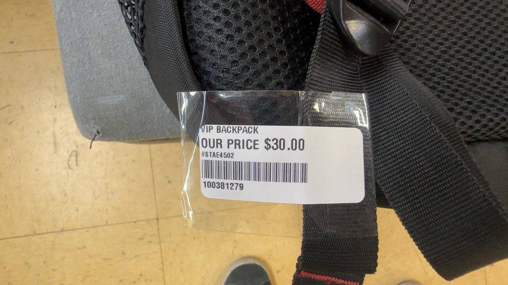 VIP Backpack STAE4502 Black and Red Good Condition
