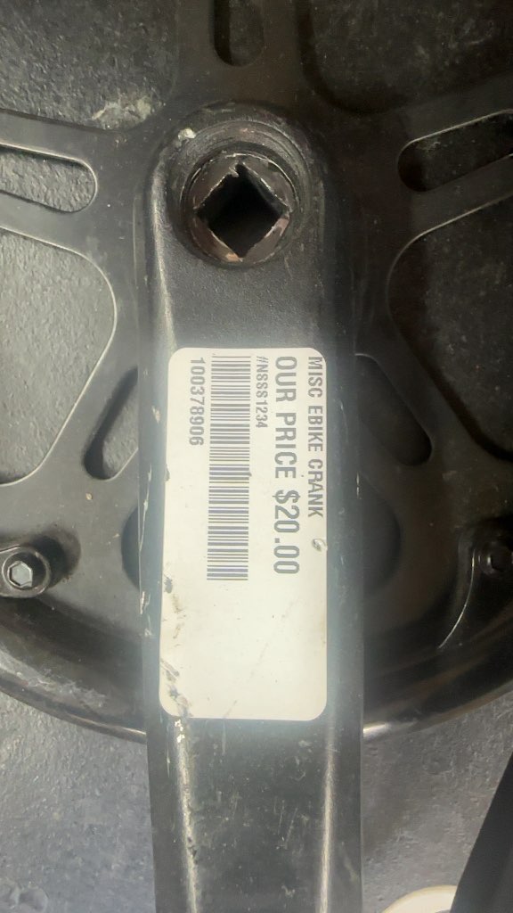 WheelTop SME 170 E-Bike Crankset Used 170mm