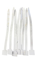 White Leather Goalie Pad Leg Straps - Set of 8 ( 4 sets)