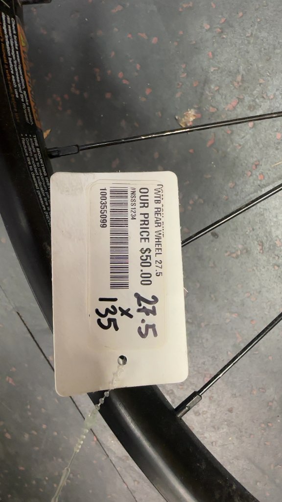 WTB 27.5" Rear Bike Wheel - 135mm Spacing