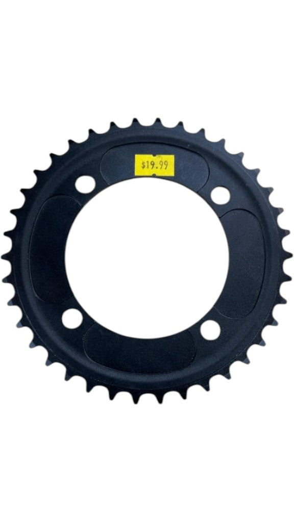 38T 4-Bolt Bicycle Chainring Black