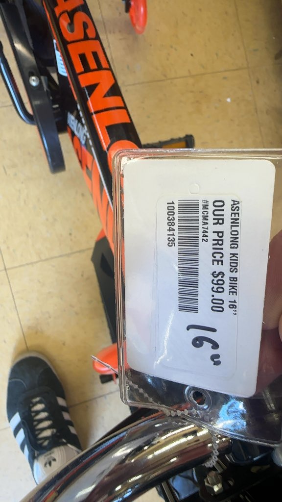 Asenlong Kids Bike 16" Black/Orange Good Condition