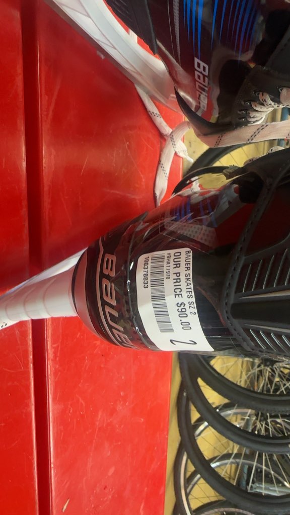 Bauer Ice Hockey Skates Bauer X Used Size 2