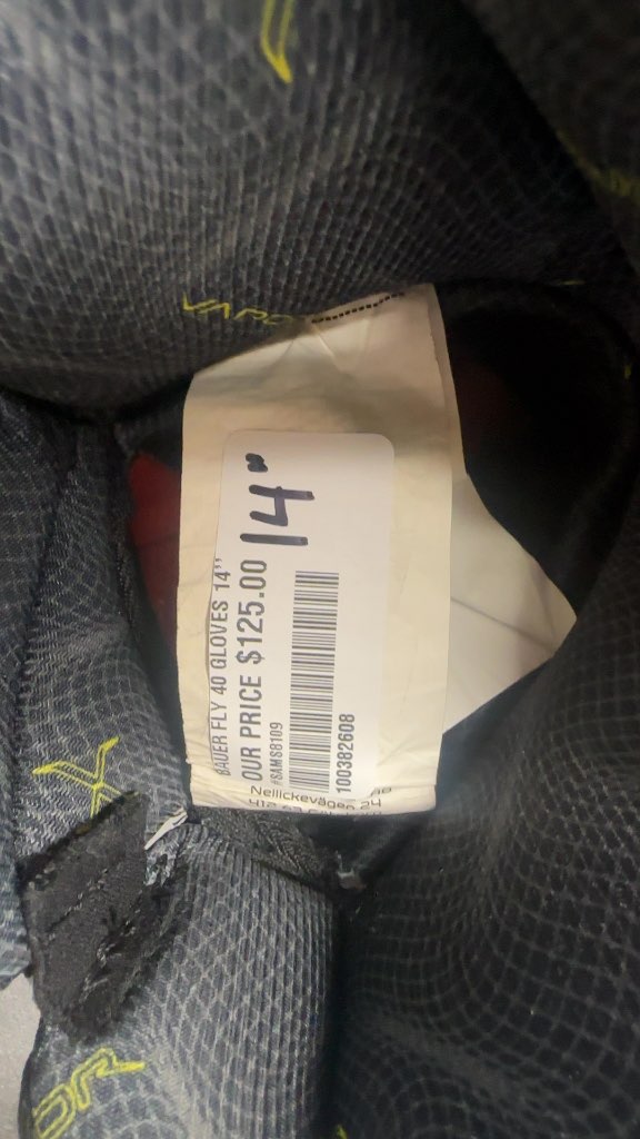 Bauer Vapor Fly 40 Hockey Gloves Used 14"excellent condition