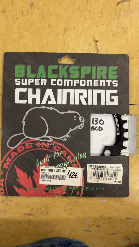 Blackspire Snaggletooth CX Chainring 42T 130 BCD New