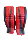CCM Extreme Flex Hockey Goalie Leg Pads Red/Black Used 35+1