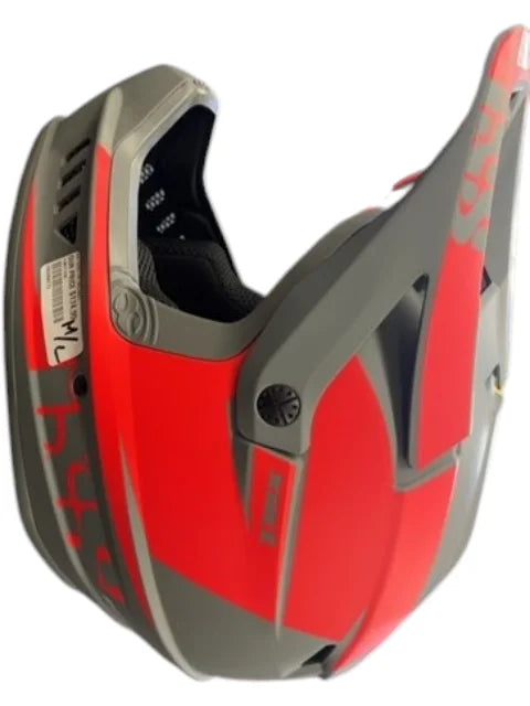 iXS Trigger FF Full Face Mountain Bike Helmet Grey/Red Good Condition M/L