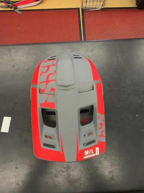 iXS Trigger FF Full Face Mountain Bike Helmet Grey/Red Good Condition M/L