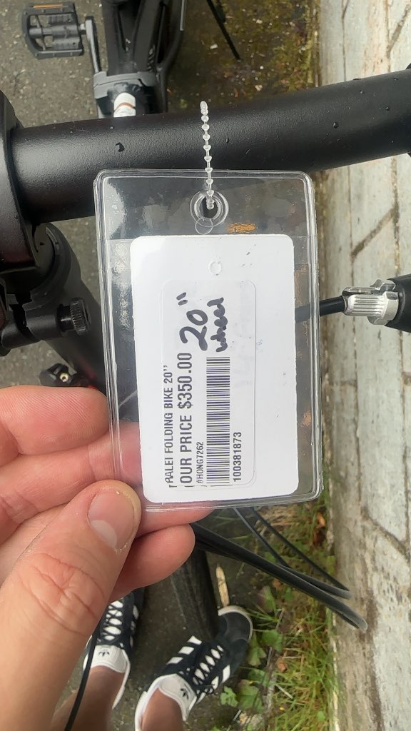 Raleigh Flex 2.0 Folding Bike Black Used 20"