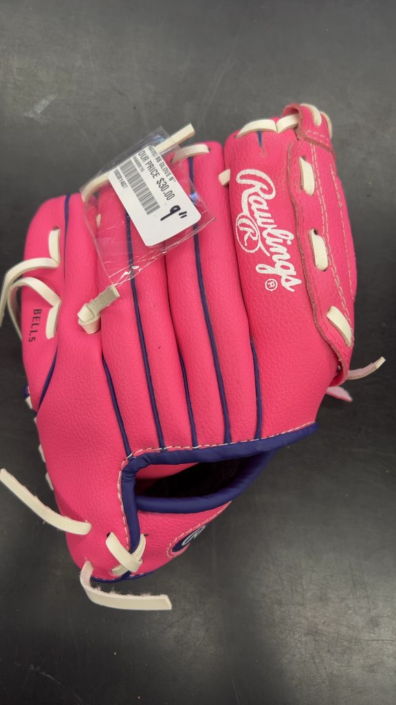 Rawlings Baseball Glove Players Series PL90PPW Pink Excellent Condition 9"