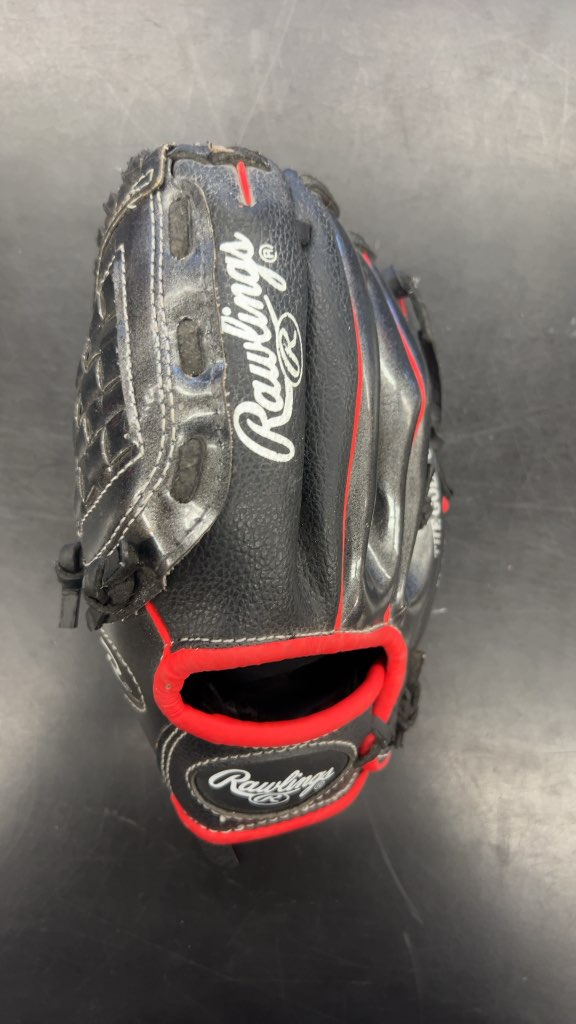 Rawlings PL90MB 9" Baseball Glove Black/Silver/Red Good Condition