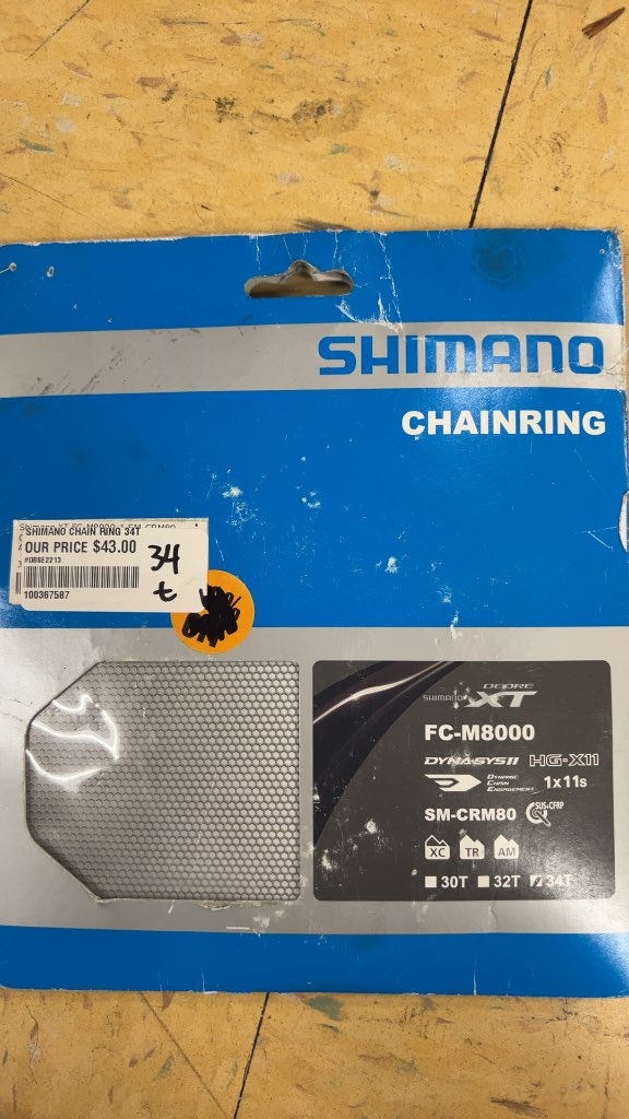 Shimano Deore XT SM-CRM80 Chainring 34T 1x11 Speed New