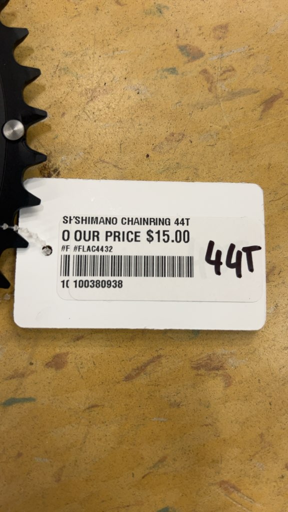 Shimano IG Chainring 44T Black 5-Bolt Good Condition