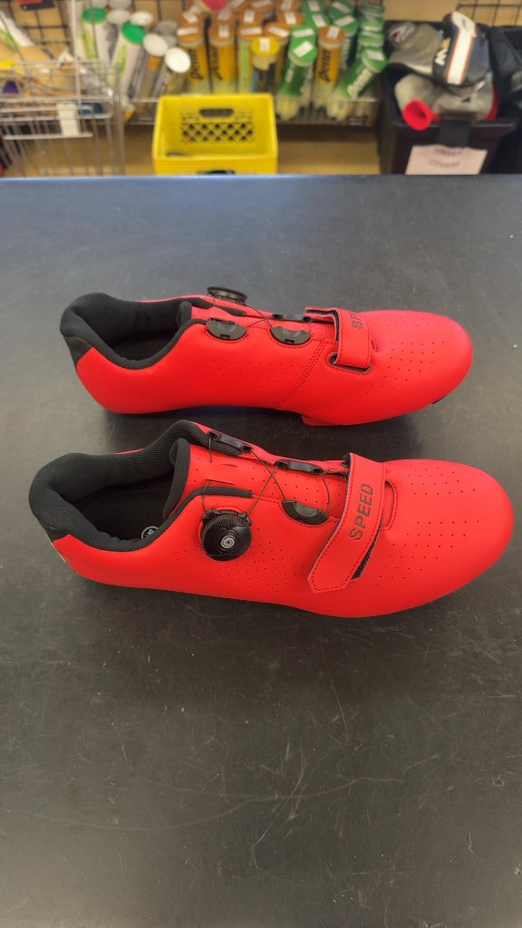 Speed Road Cycling Shoes Red Excellent Condition Size 9.5
