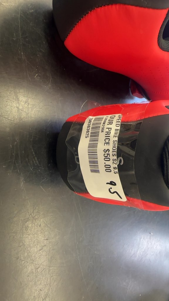 Speed Road Cycling Shoes Red Excellent Condition Size 9.5