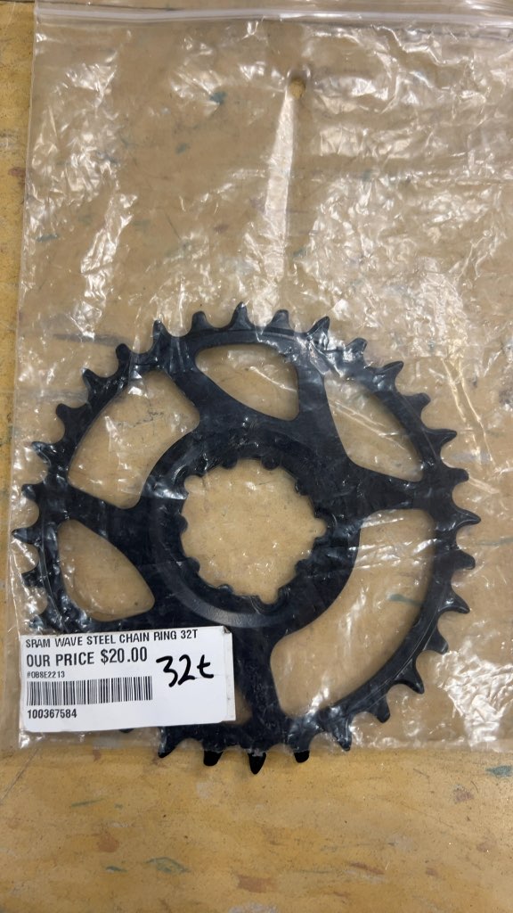 SRAM Wave Steel Chain Ring 32T Black
