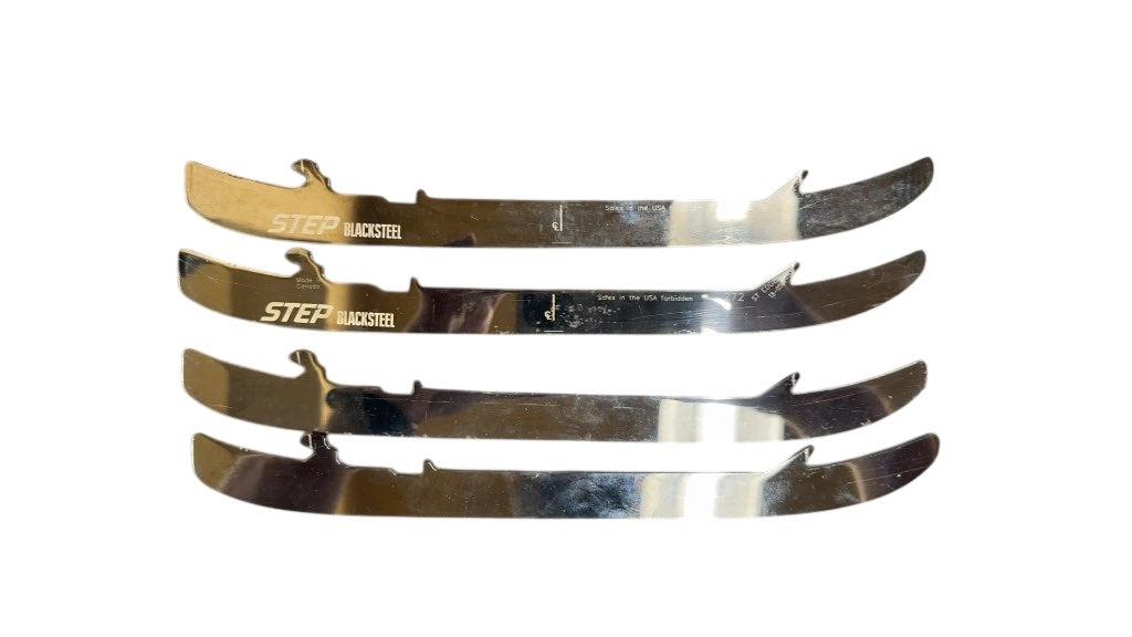 STEP Blacksteel Hockey Skate Runners for Bauer Tuuk Lightspeed Edge Holders Used Size 272
Two pairs both profiled to quad and sharpened 4-5 times so lots of steel left