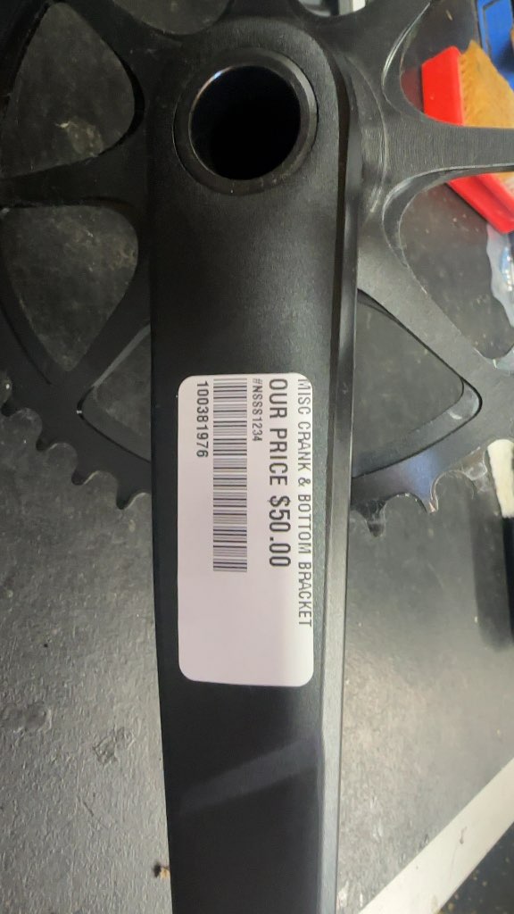 Unbranded 1x Bicycle Crankset and Bottom Bracket - Used - Black