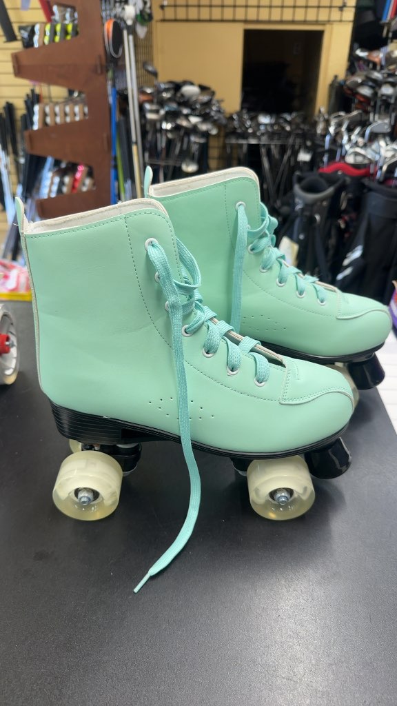 Xudre Mint Green High-Top Quad Roller Skates Excellent Condition Size 41